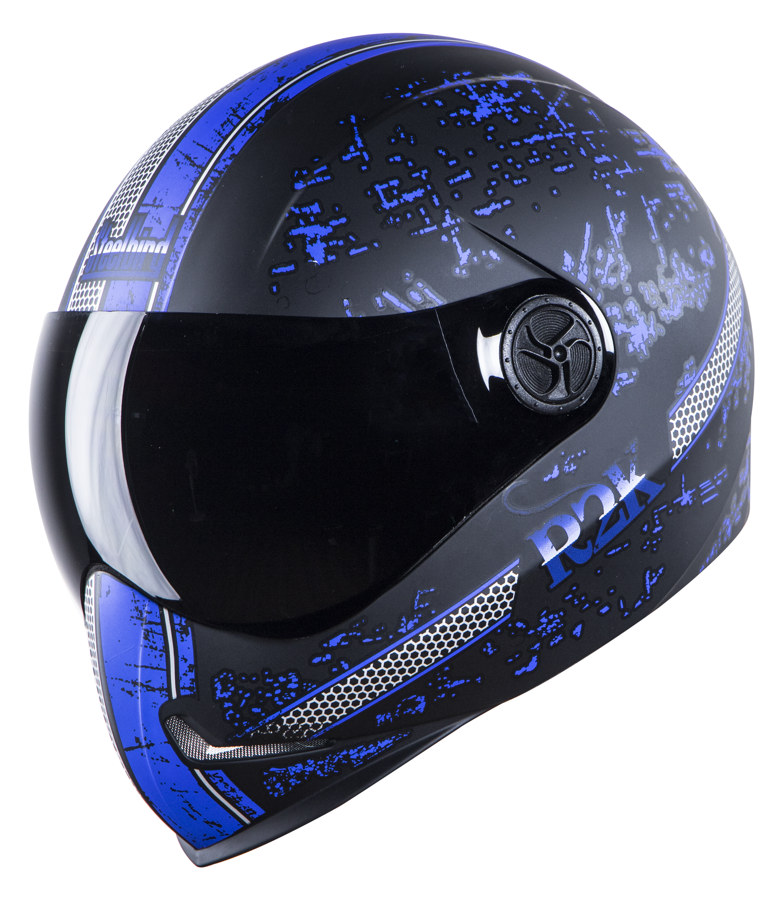 SBH-1 Adonis R2K Glossy Black With Blue ( Fitted With Clear Visor Extra Smoke Visor Free)